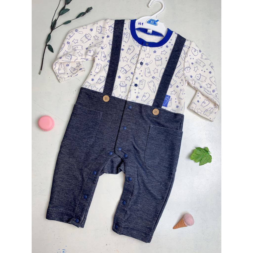 Jumpsuit Hàng Nhật Chất Liệu Thun Cotton Cho Bé Trai Bé Gái Từ 11 Kg