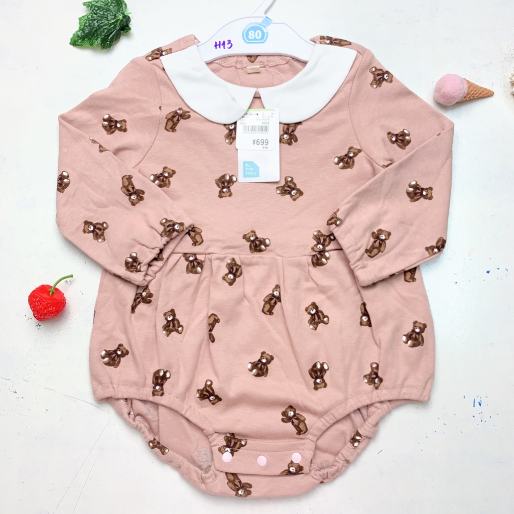 Jumpsuit Hàng Nhật Chất Liệu Thun Cotton Cho Bé Trai Bé Gái Từ 11 Kg