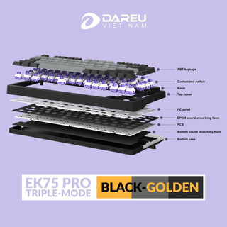 Bàn phím cơ DAREU EK75 Pro (2 sides RGB strip, DareU DREAM sw, Type-C)