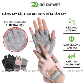 Găng Tay Tập Gym  Aolikes Chơi Thể Thao Chất Liệu Thoáng Khí Với Miếng Đệm Silicon Chống Trượt