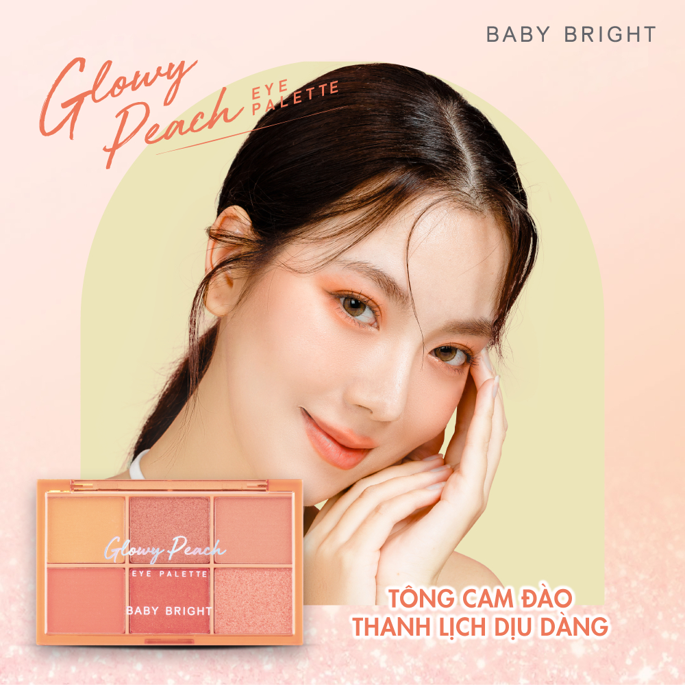 Bảng Phấn Mắt 6 Ô Màu BABY BRIGHT Eye Palette Phấn Lì Và Ánh Nhũ Lấp Lánh 0.7g