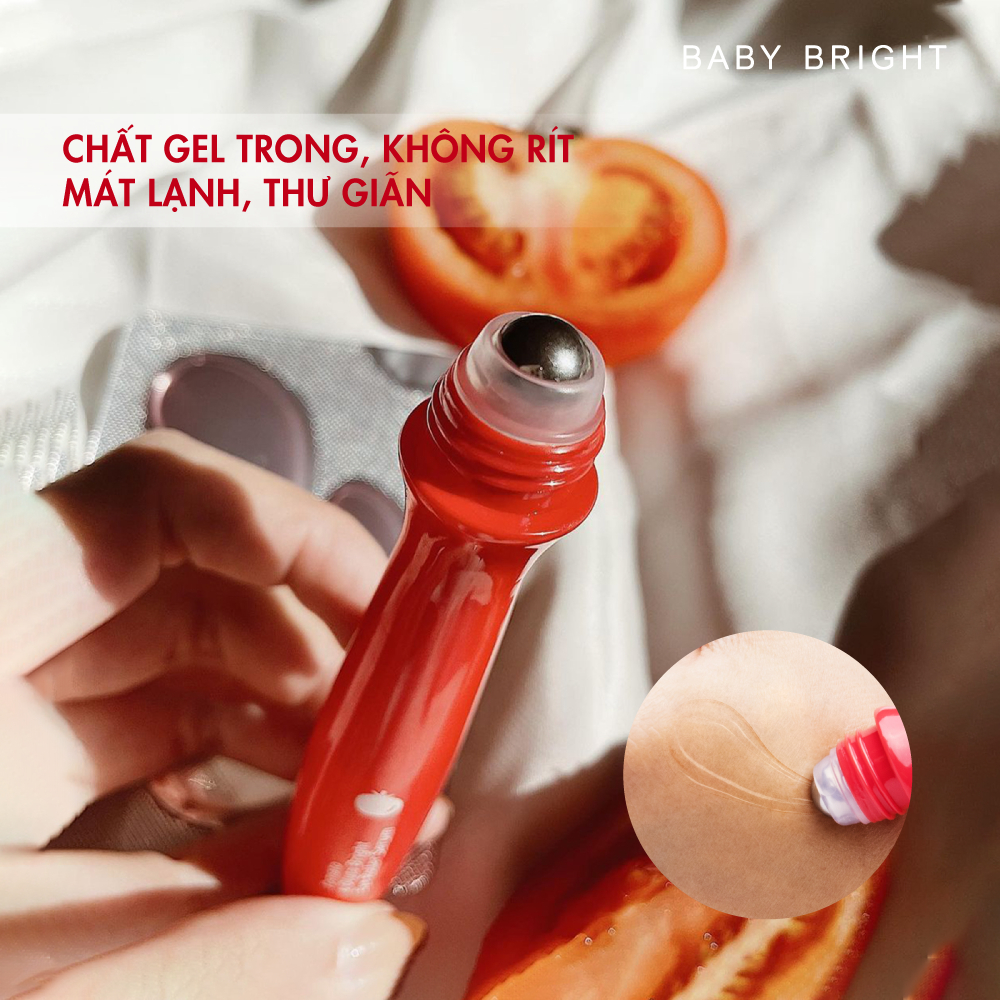 Lăn mắt dưỡng sáng & ngừa thâm Baby Bright Tomato & Gluta Bright Eye Roller Serum 15ml