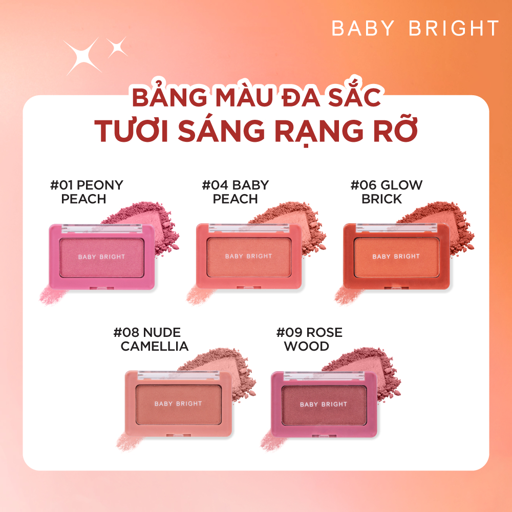 [GIFT KHÔNG BÁN] Phấn má hồng Baby Bright Face Shine Blusher 4.5g