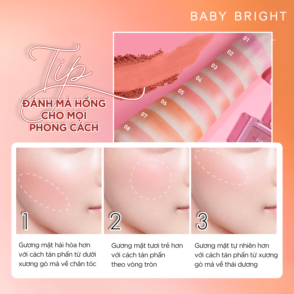 [GIFT KHÔNG BÁN] Phấn má hồng Baby Bright Face Shine Blusher 4.5g