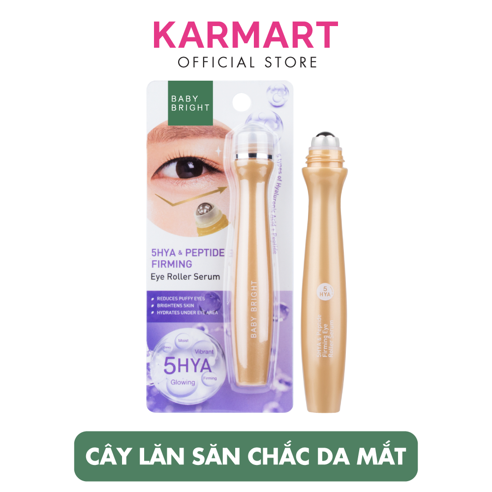 Cây lăn mắt chống nhăn mắt Baby Bright 5hya & Peptide Firming Eye Roller Serum 15ml