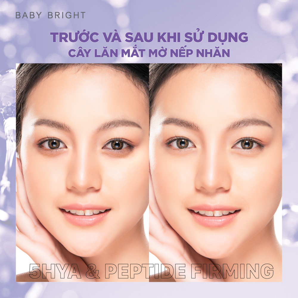 Cây lăn mắt chống nhăn mắt Baby Bright 5hya & Peptide Firming Eye Roller Serum 15ml