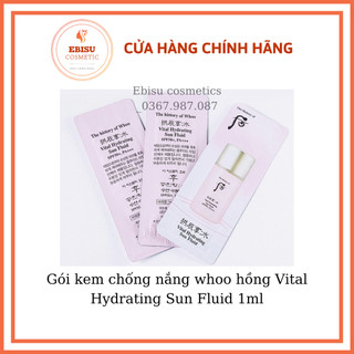 Gói kem chống nắng whoo hồng Vital Hydrating Sun Fluid 1ml_ebisucosmetic