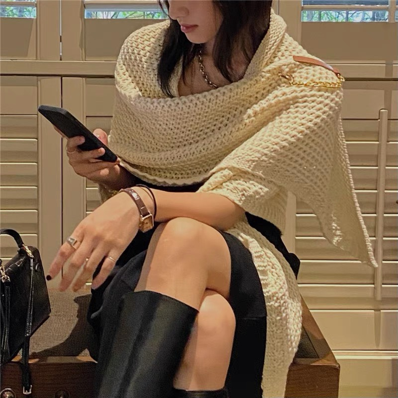 Khăn choàng len nữ mùa đông len thừng cashmere dày dặn siêu hot 2023