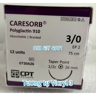 Chỉ phẫu thuật caresorb 3/0 cpt