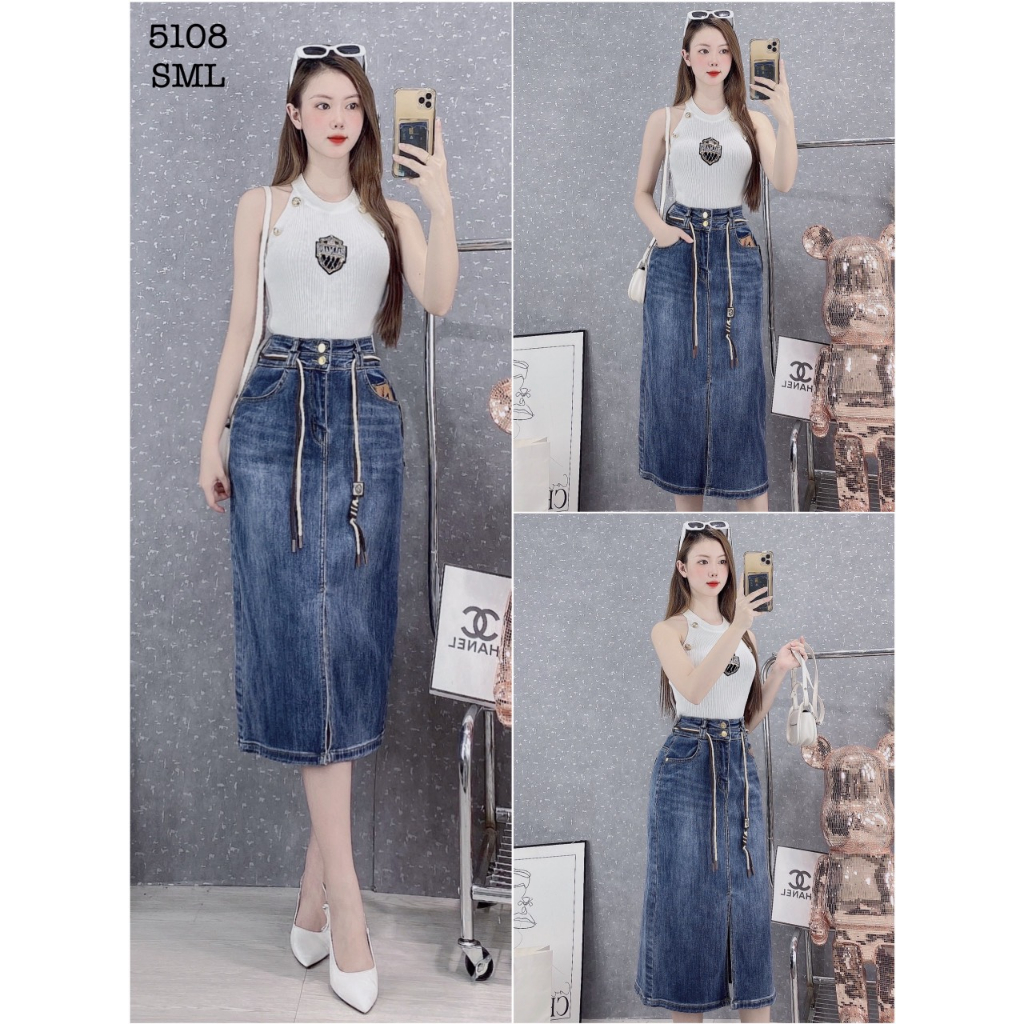 Chân váy jean nữ mqTRUNK chân váy nữ thiết kế basic, phong cách hàn quốc 5108 | BigBuy360 - bigbuy360.vn
