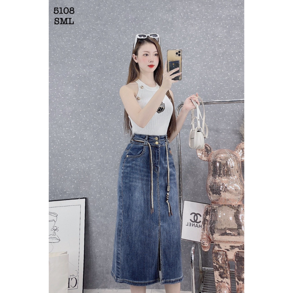 Chân váy jean nữ mqTRUNK chân váy nữ thiết kế basic, phong cách hàn quốc 5108 | BigBuy360 - bigbuy360.vn