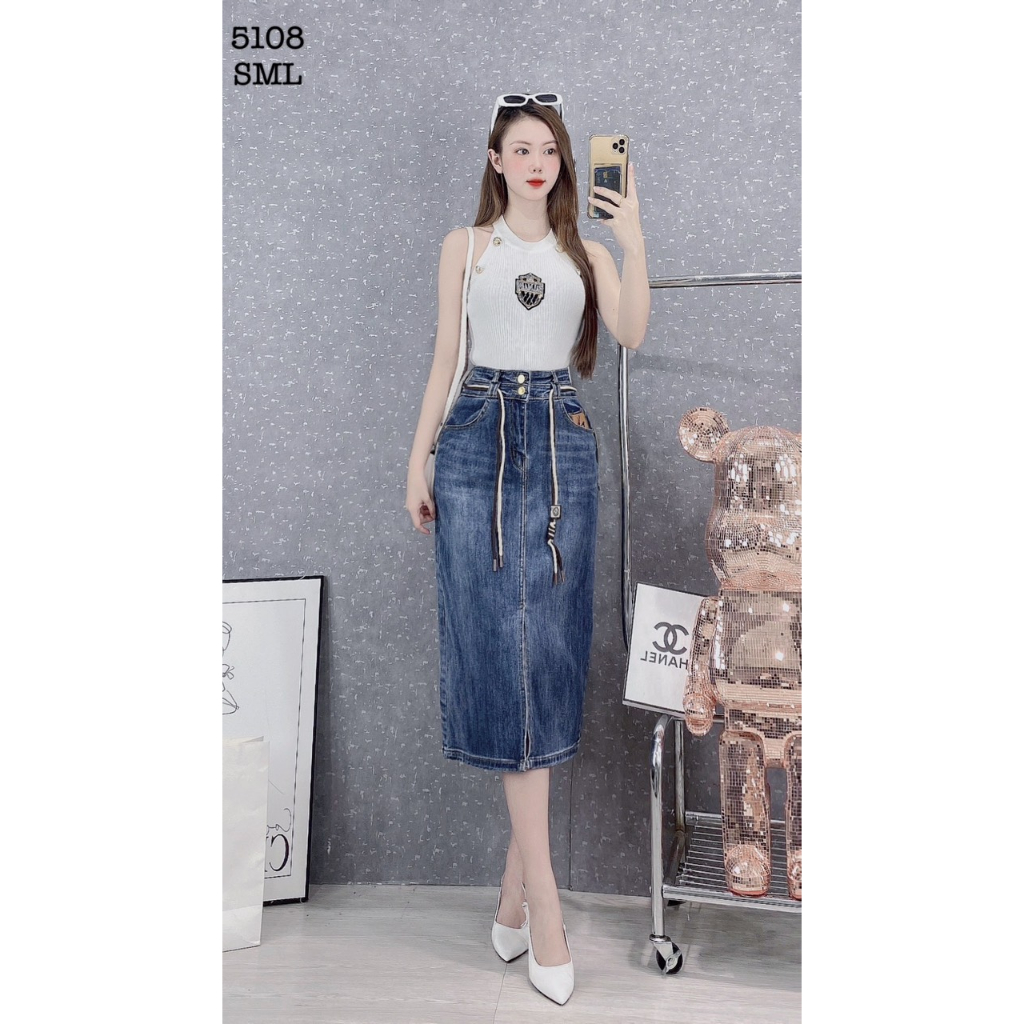 Chân váy jean nữ mqTRUNK chân váy nữ thiết kế basic, phong cách hàn quốc 5108 | BigBuy360 - bigbuy360.vn