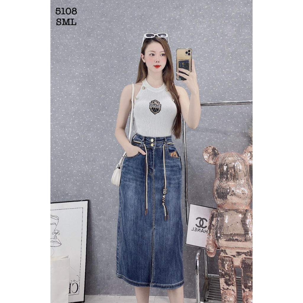 Chân váy jean nữ mqTRUNK chân váy nữ thiết kế basic, phong cách hàn quốc 5108 | BigBuy360 - bigbuy360.vn