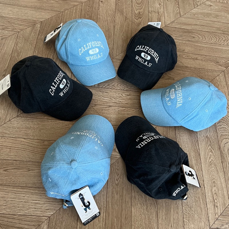 Mũ Lưỡi Trai California Who.au Denim 2 màu xanh - đen