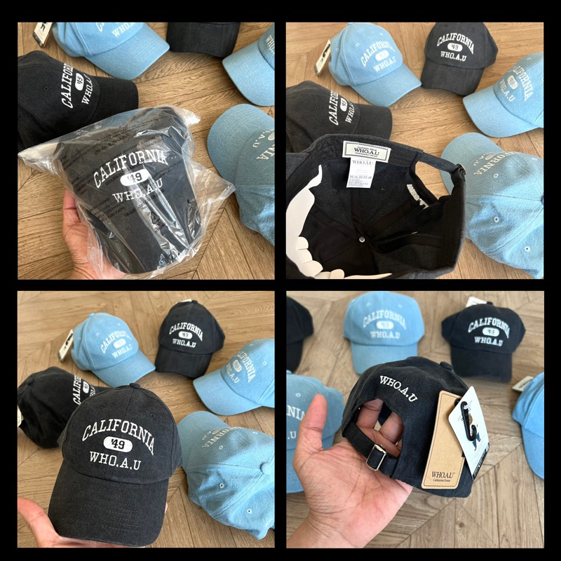 Mũ Lưỡi Trai California Who.au Denim 2 màu xanh - đen