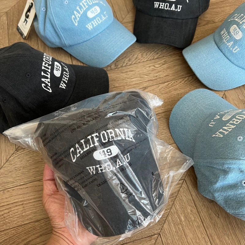 Mũ Lưỡi Trai California Who.au Denim 2 màu xanh - đen