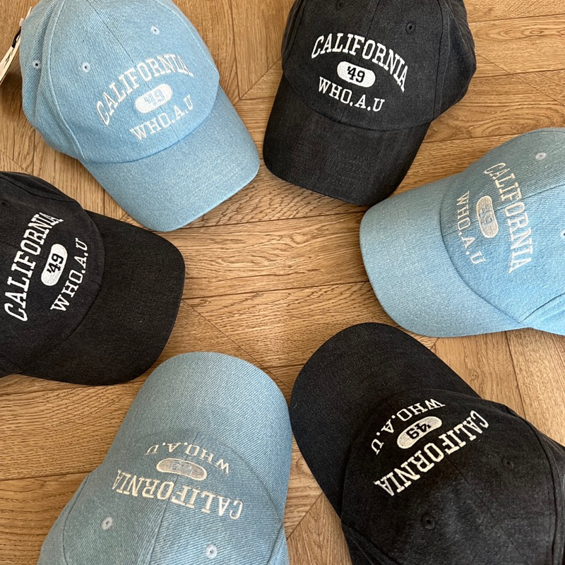 Mũ Lưỡi Trai California Who.au Denim 2 màu xanh - đen