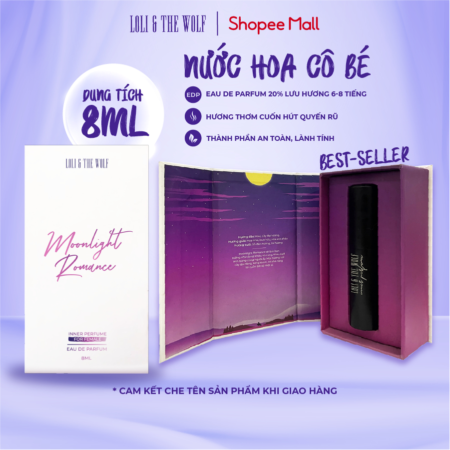 Nước Hoa Vùng Kín Nữ Loli & The Wolf Moonlight Romance Hương Thơm Quyến Rũ Lưu Hương Lâu Chai 8ml