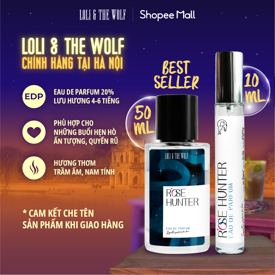 Nước Hoa Nam Loli & The Wolf Rose Hunter Thơm Lâu Chính Hãng Hương Thơm Nam Tính Quyến Rũ Thu Hút Chai 10ml/50ml