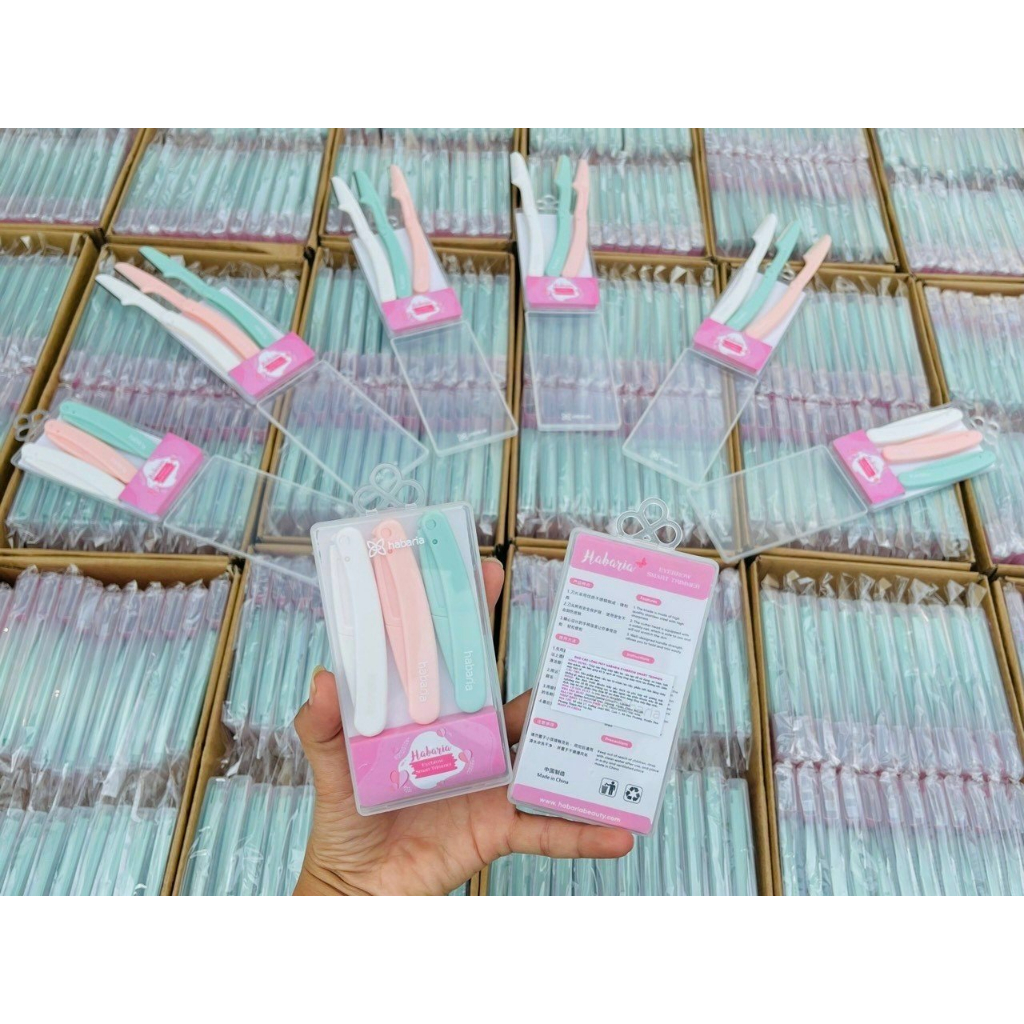 Bộ 3 Dao cạo lông mày Habaria Eyebrow Smart Trimmer thiết kế thông minh