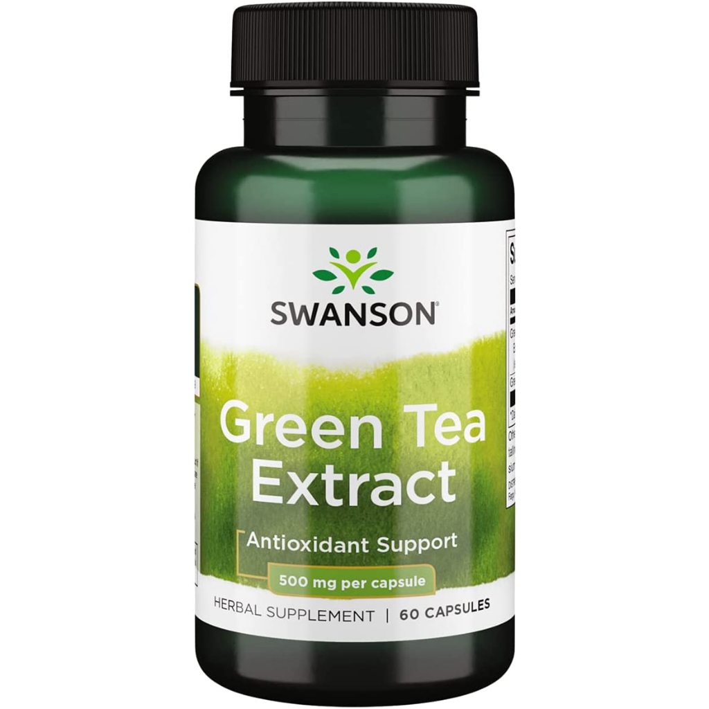 Swanson Green Tea Extract 500mg Viên uống trà xanh hỗ trợ sức khỏe tim mạch, giảm cân, chống oxy hóa
