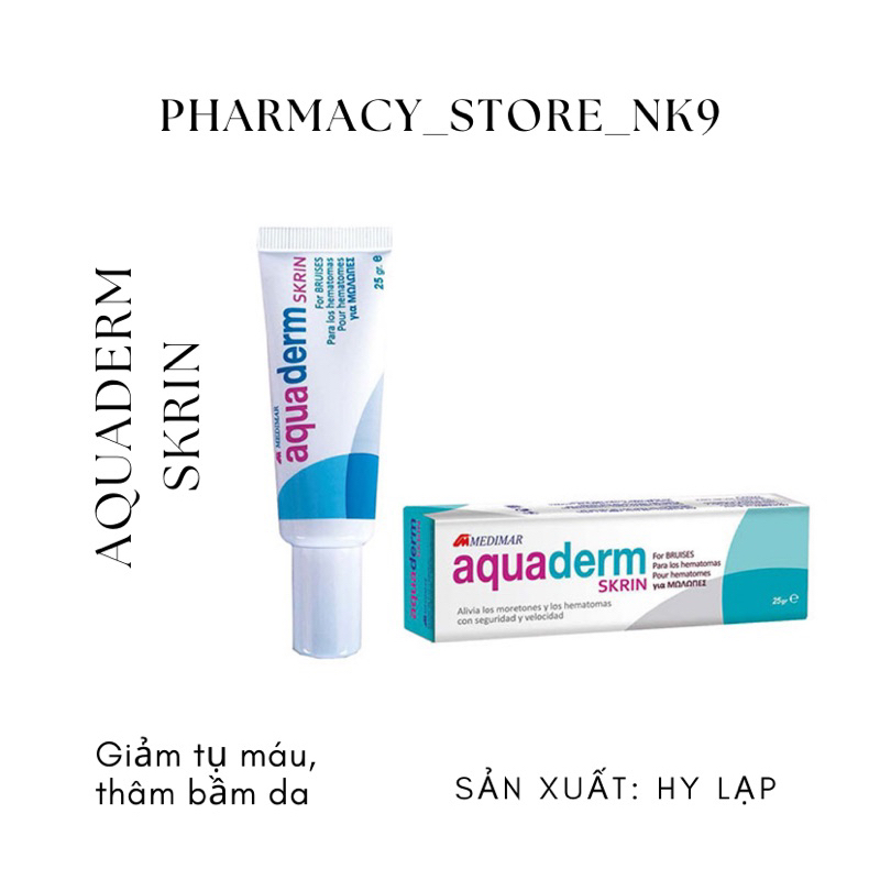 CHÍNH HÃNG | AQUADERM SKRIN kem bôi tan bầm tím 25g - Hy Lạp