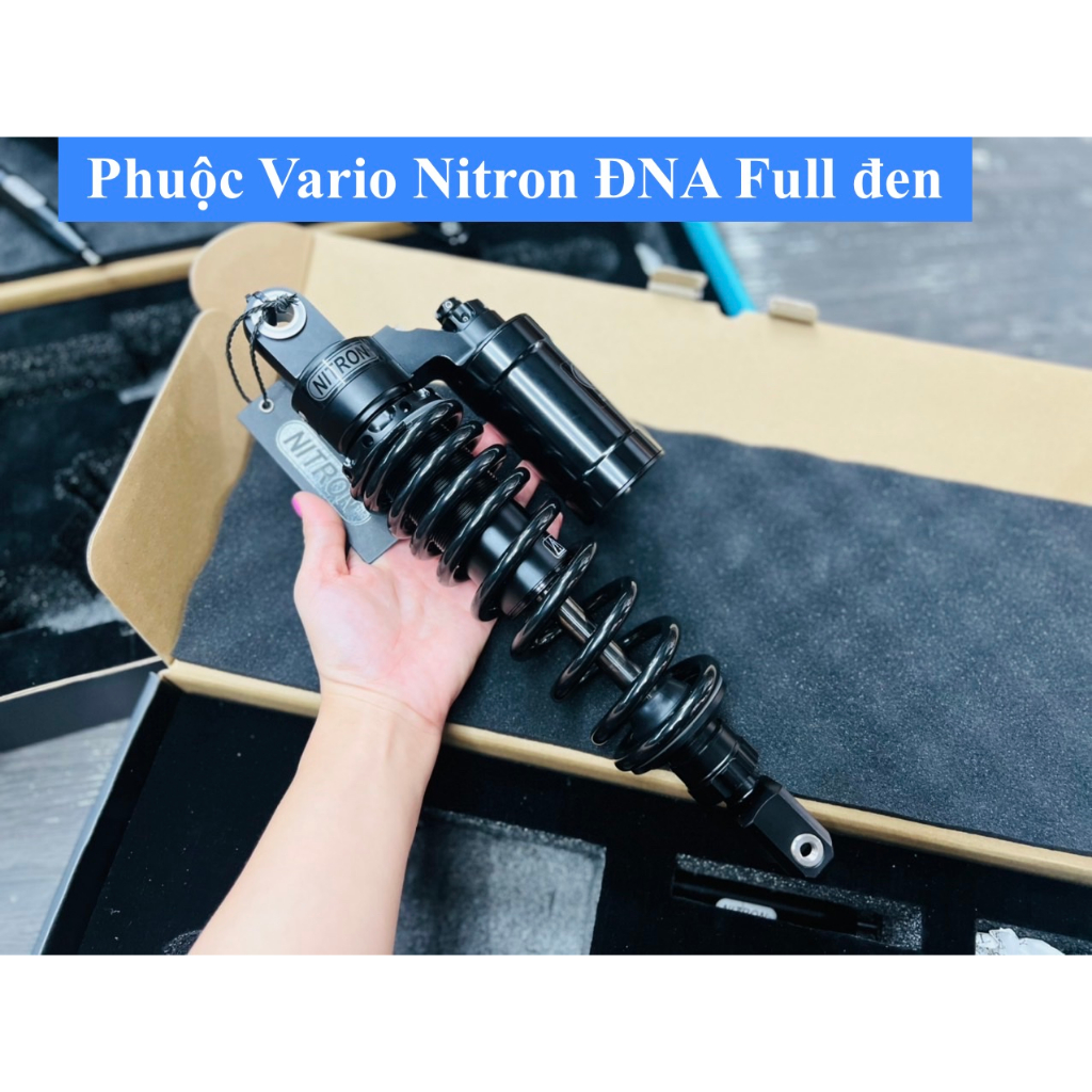 Phuộc Vario Nitron ĐNA chính hãng Full đen , BH 1 năm