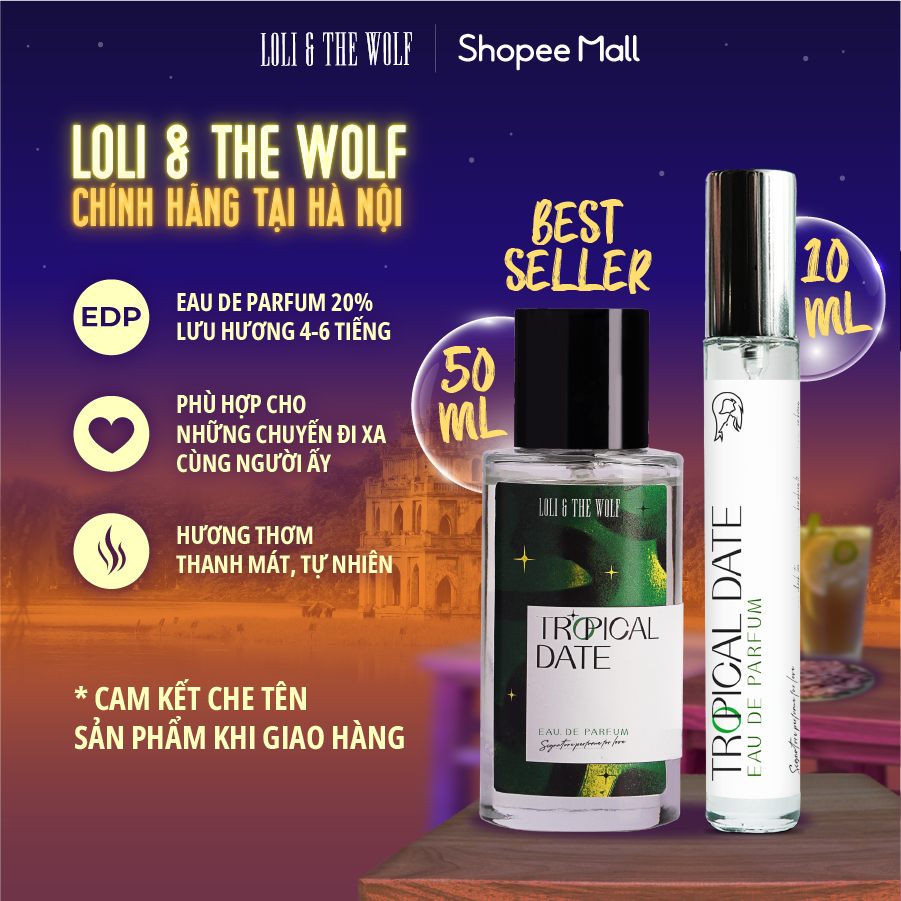 Nước Hoa Nam Nữ Loli & The Wolf Tropical Date Thơm Lâu Hương Thơm Trái Cây Tươi Mát Chính Hãng Chai 10ml/50ml