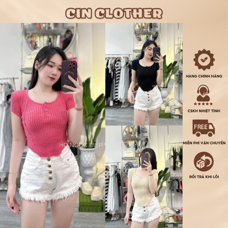 Áo Len Mongtoghi Tay Hến Vạt Bầu Dáng Croptop Nhiều Màu Xinh Xắn Có Đệm Cầu Vai QCCC (Kèm ảnh thật)
