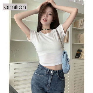 Áo Croptop Thun Tăm Trơn Ôm Body