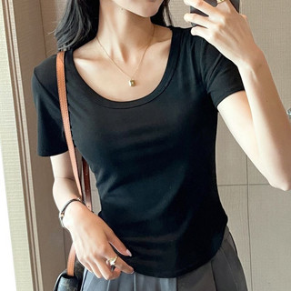 Áo Thun Croptop Ôm Eo Cổ Vuông Cho Nữ