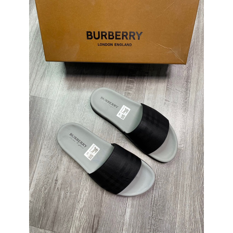 Dép lê quai ngang da BBR - dép kẻ bbrr dành cho nam mẫu mới 2023