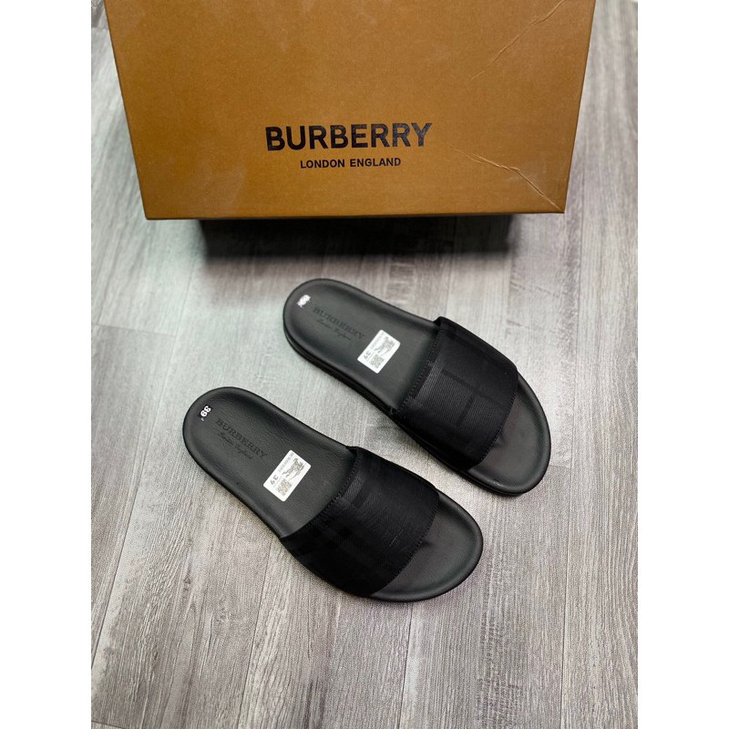 Dép lê quai ngang da BBR - dép kẻ bbrr dành cho nam mẫu mới 2023