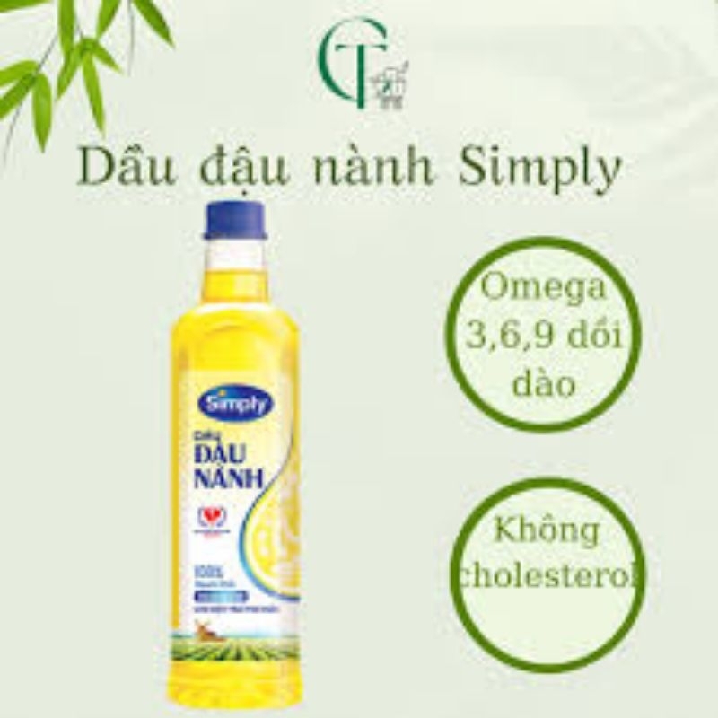 Chai dầu đậu nành Simply 1l