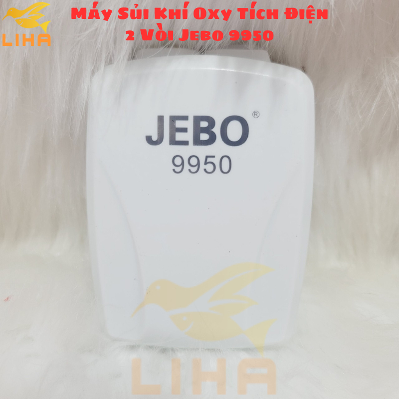 Máy Sủi Khí Oxy Tích Điện 2 Vòi Jebo 9950  - Máy Oxi Cho Hồ Cá