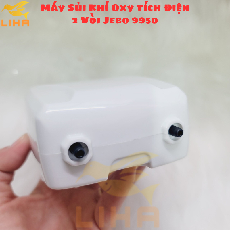 Máy Sủi Khí Oxy Tích Điện 2 Vòi Jebo 9950  - Máy Oxi Cho Hồ Cá