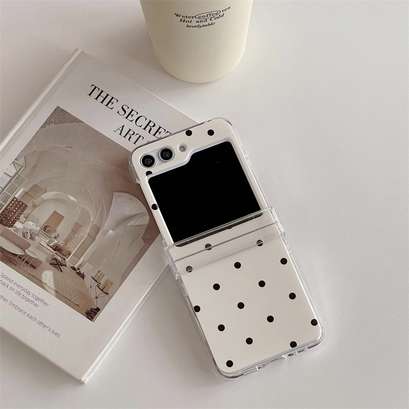 Case Ốp Lưng chấm bi Đơn Giản Thanh Lịch cho Dòng Máy Samsung Galaxy Z Flip 3/4/5 và Oppo Find N2
