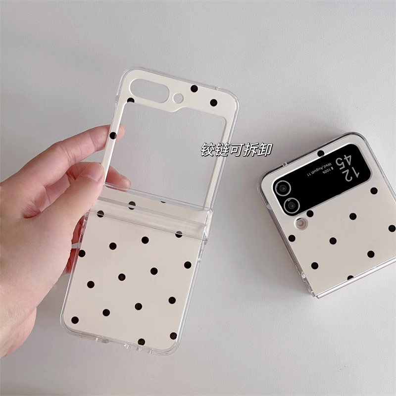 Case Ốp Lưng chấm bi Đơn Giản Thanh Lịch cho Dòng Máy Samsung Galaxy Z Flip 3/4/5 và Oppo Find N2
