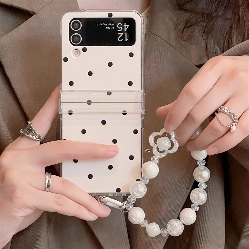 Case Ốp Lưng chấm bi Đơn Giản Thanh Lịch cho Dòng Máy Samsung Galaxy Z Flip 3/4/5 và Oppo Find N2