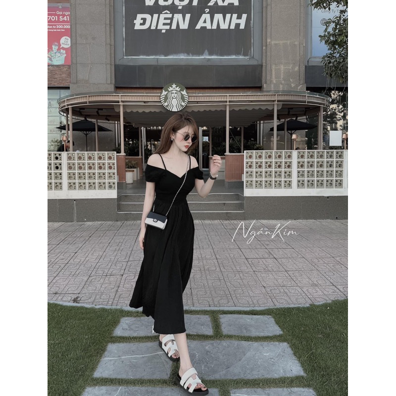 Đầm thun borip phối bigsize 55-90kg