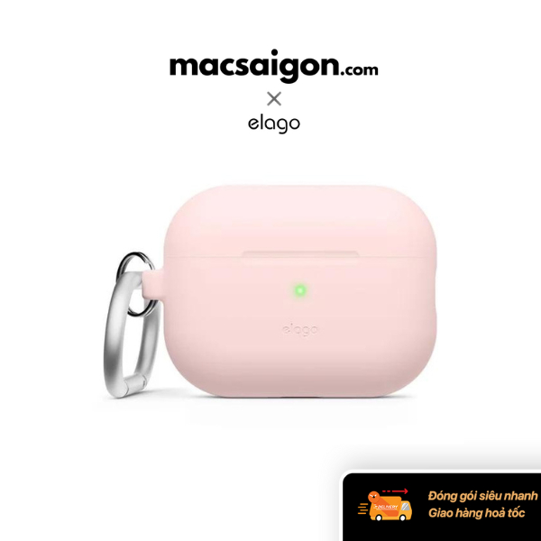 Vỏ bảo vệ AirPods Pro 2 Elago Silicone Hang Case EAPP2SC-HANG-LPK - Màu Lovely Pink