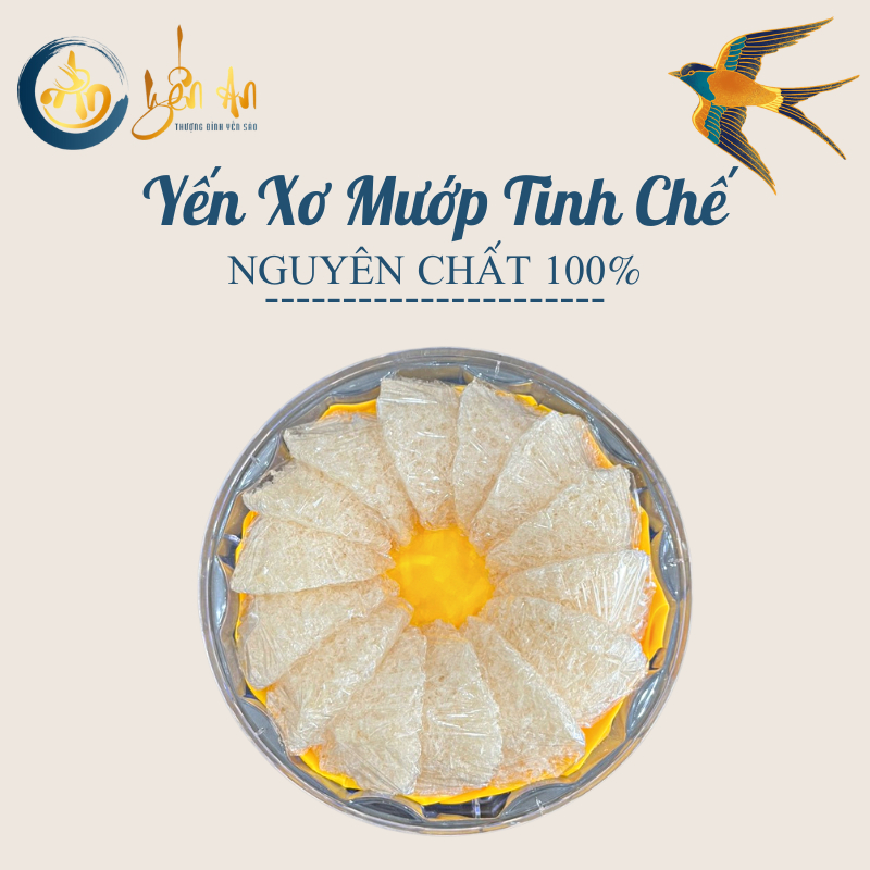 Tổ Yến Xơ Mướp Tinh Chế , Phần Bụng Bên Trong Tổ Yến Hộp 50gr, 100gr, Nguyên Chất