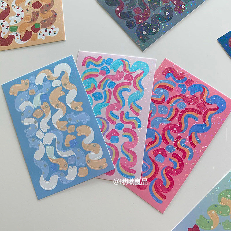 STICKER RUY BĂNG, sticker trang trí top decor