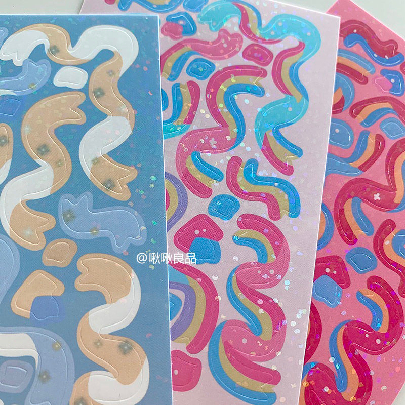 STICKER RUY BĂNG, sticker trang trí top decor