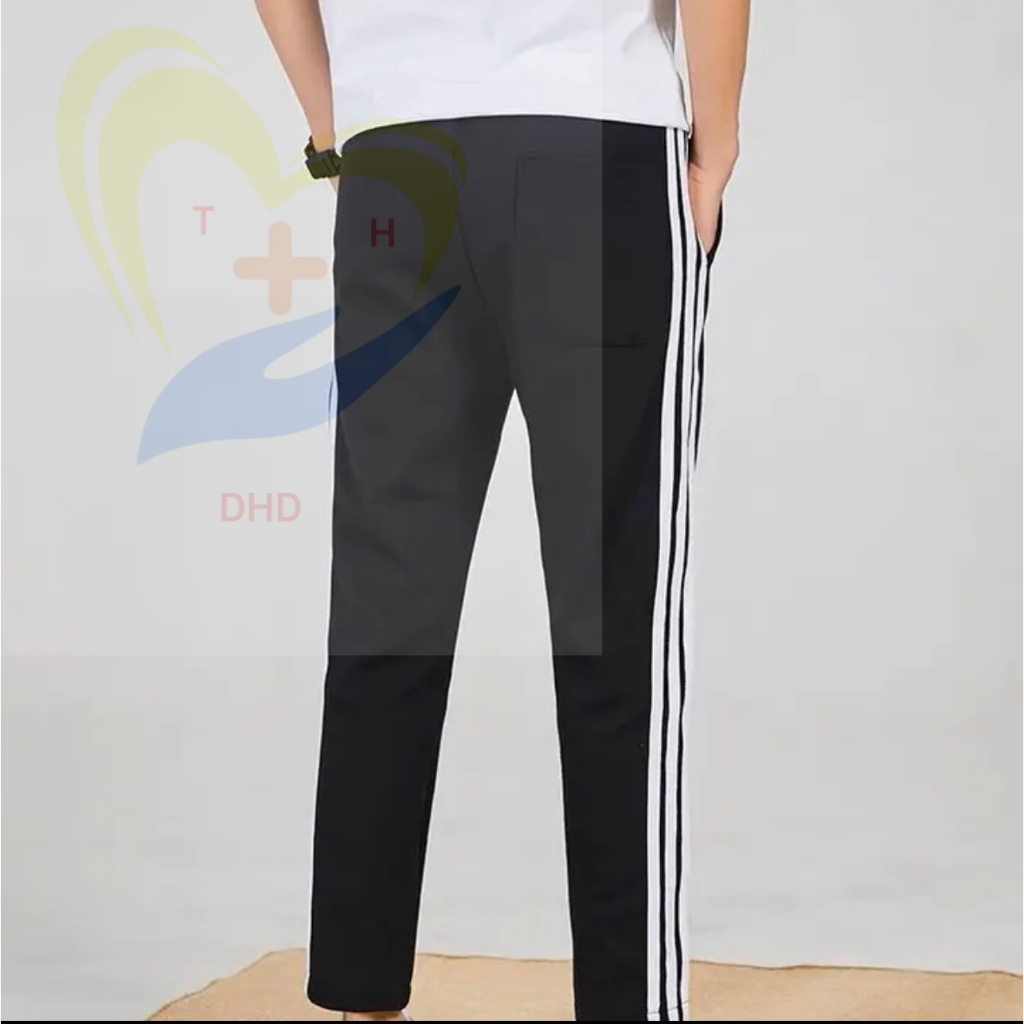 Quần thể thao nam - nữ thun, dày dặn 3 sọc - LITAIA Jogger 3 lines