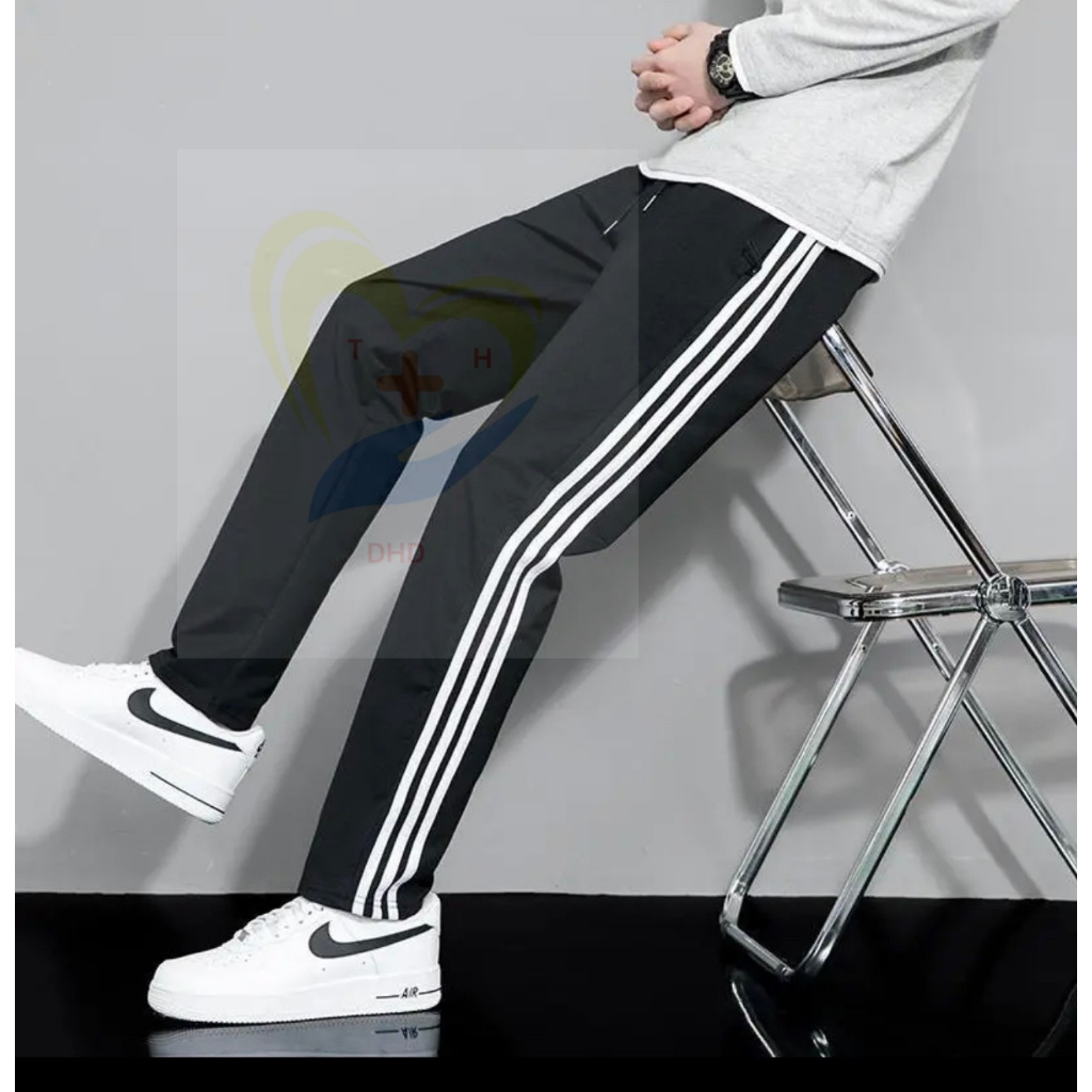 Quần thể thao nam - nữ thun, dày dặn 3 sọc - LITAIA Jogger 3 lines