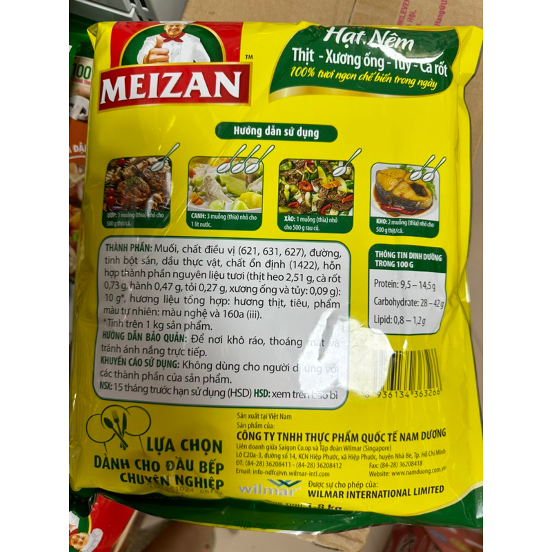 Hạt nêm Meizan gói 1,8 kg