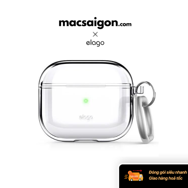 Vỏ bảo vệ AirPods 3 Elago Clear Hang Case EAP3CL-HANG-CL - Trong suốt
