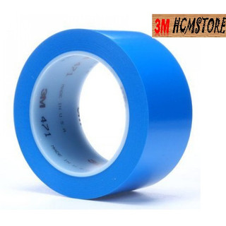 3M 471 màu xanh dương 50mm dài 33met - BĂNG KEO DÁN NỀN CẢNH BÁO CHỊU NHIỆT CAO chuyên dán cho xưởng, nhà máy, nhà ở