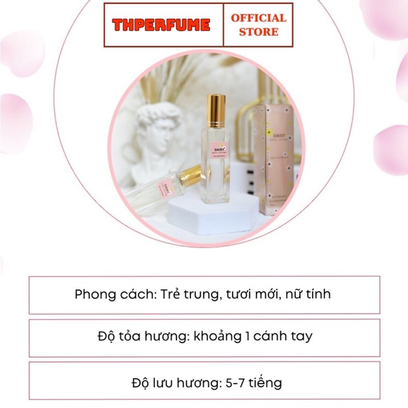 Nước hoa mini nữ Daisy Eau So Fresh 20ml, Nước hoa chiết cho nữ ttươi mát rẻ trung và nữ tính